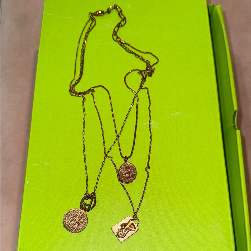 Amber sceats Coin Necklace